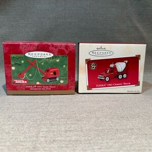 Tonka Toy Vintage Hallmark Keepsake Christmas Ornaments - Set of 2